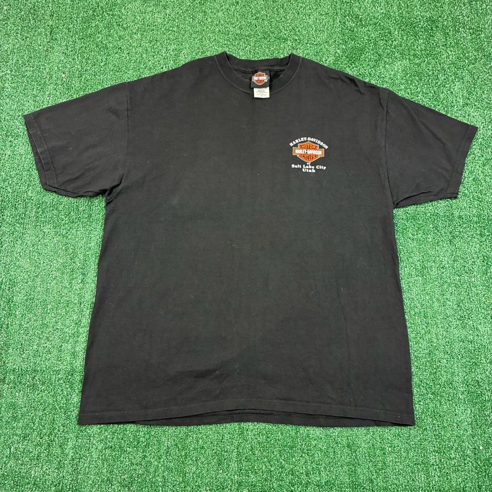 Y2K 2000's Harley Davidson T-shirt Salt Lake City Utah Graphic Tee